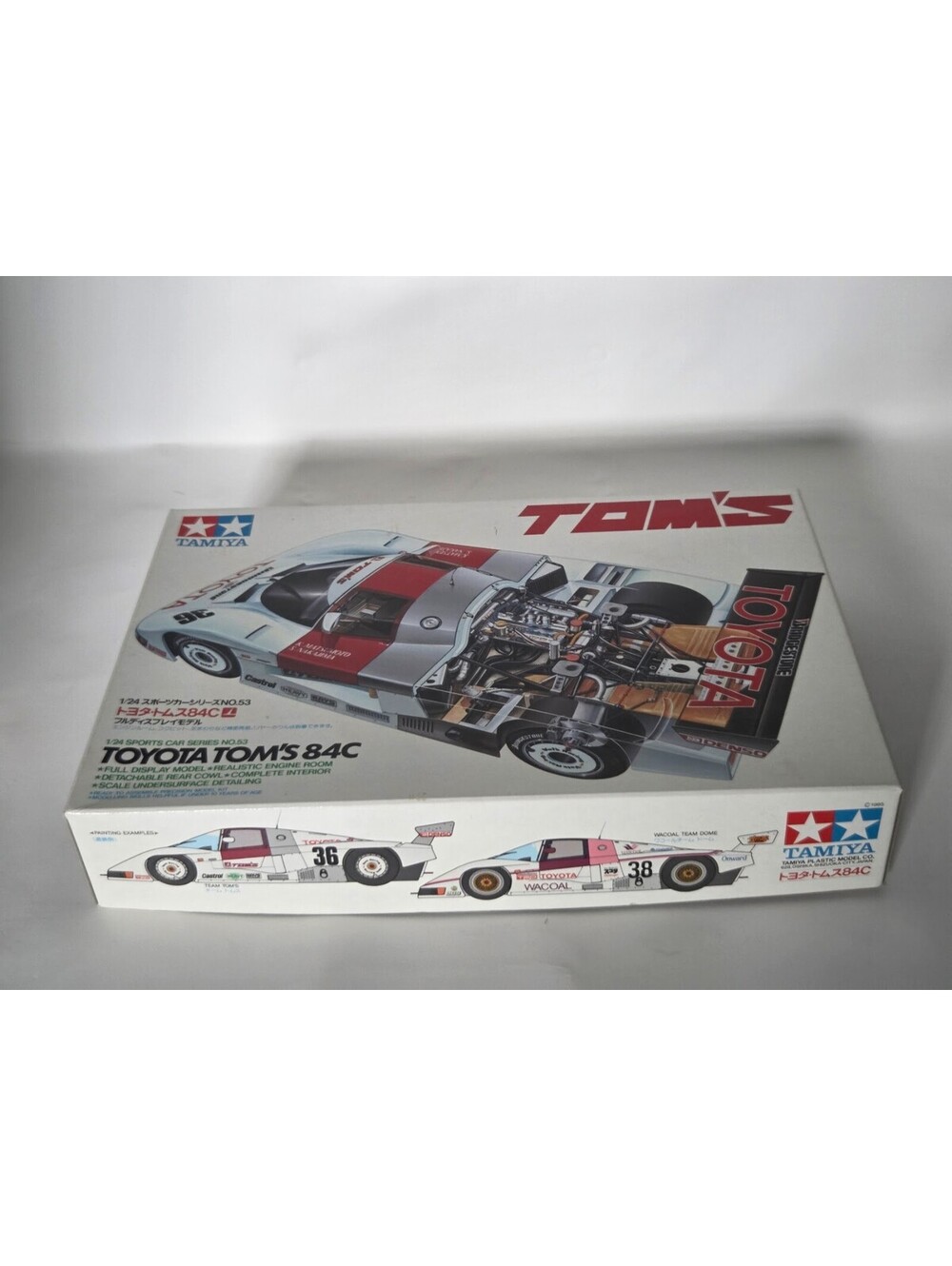 Tamiya Toyota TOM'S 84C 1:24 Scale Model Kit with Box and Decals